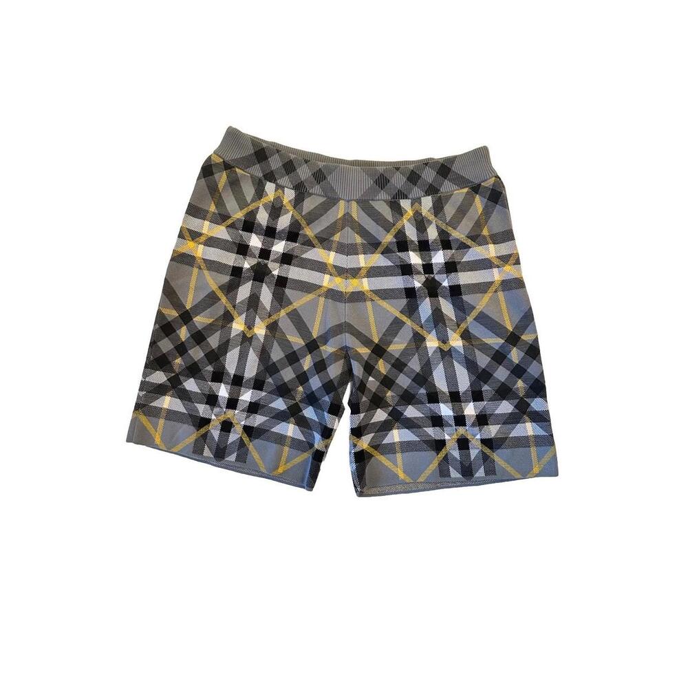 Burberry Gray Check Cotton Jersey Shorts Men’s XXXL